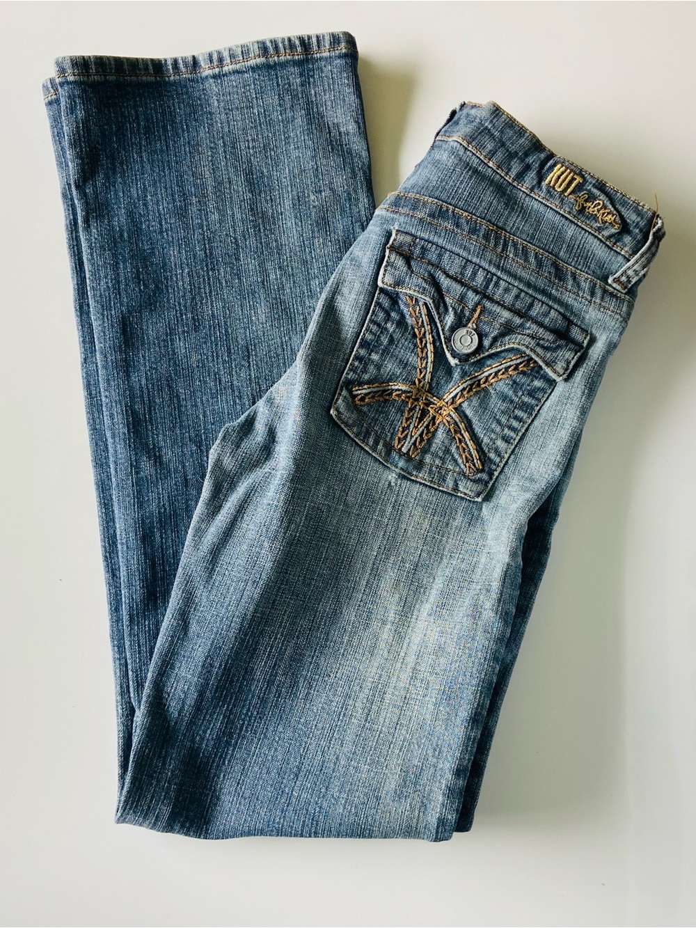 Kut from the Kloth 2 Womens Blue Boot Cut Jeans low rise straight